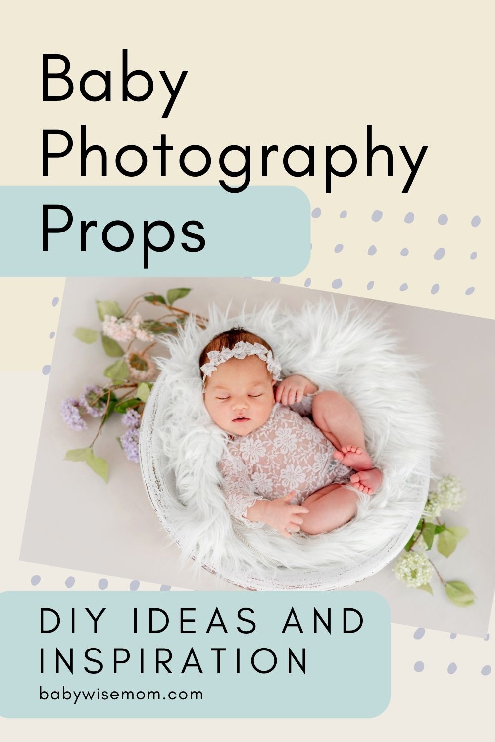 Baby photography props pinnable image