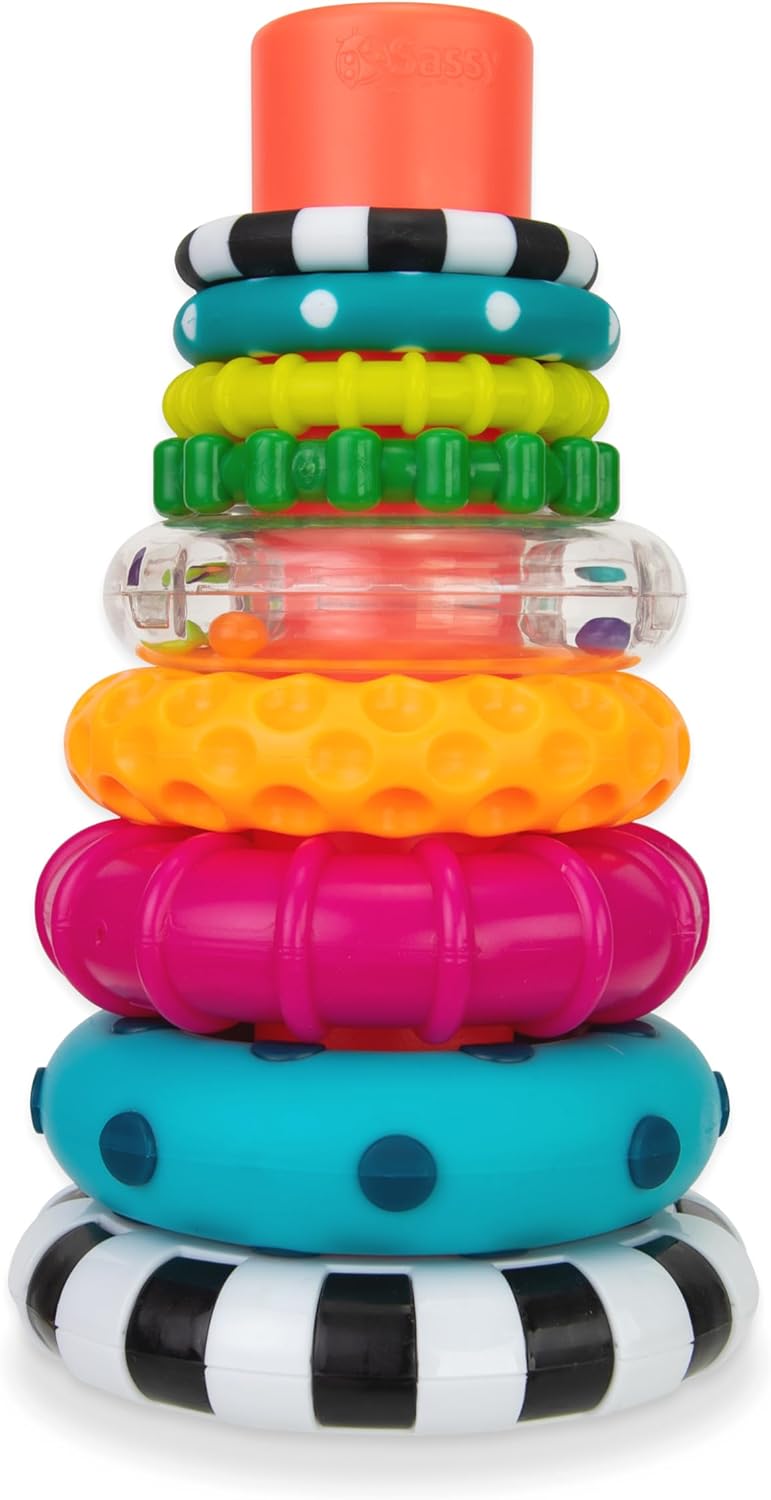 Sensory stacking rings toy
