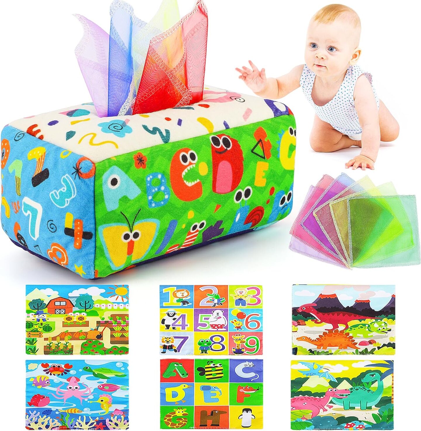 Baby toy tissue box