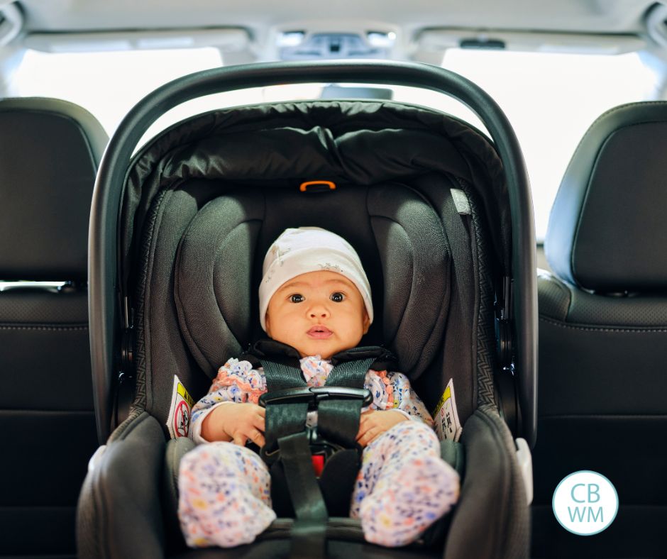 baby in a car seat