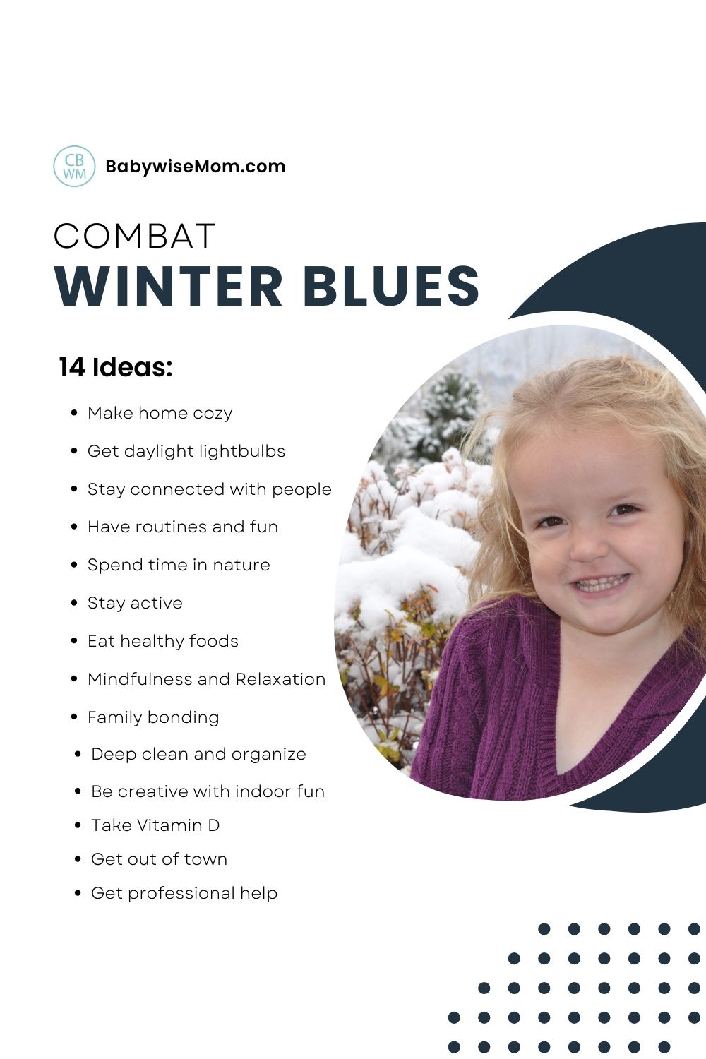 Combat winter blues ideas graphic