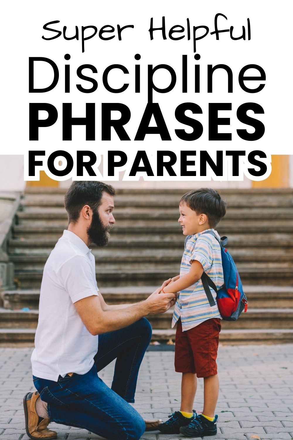 Super helpful discipline phrases for parents pinnable image