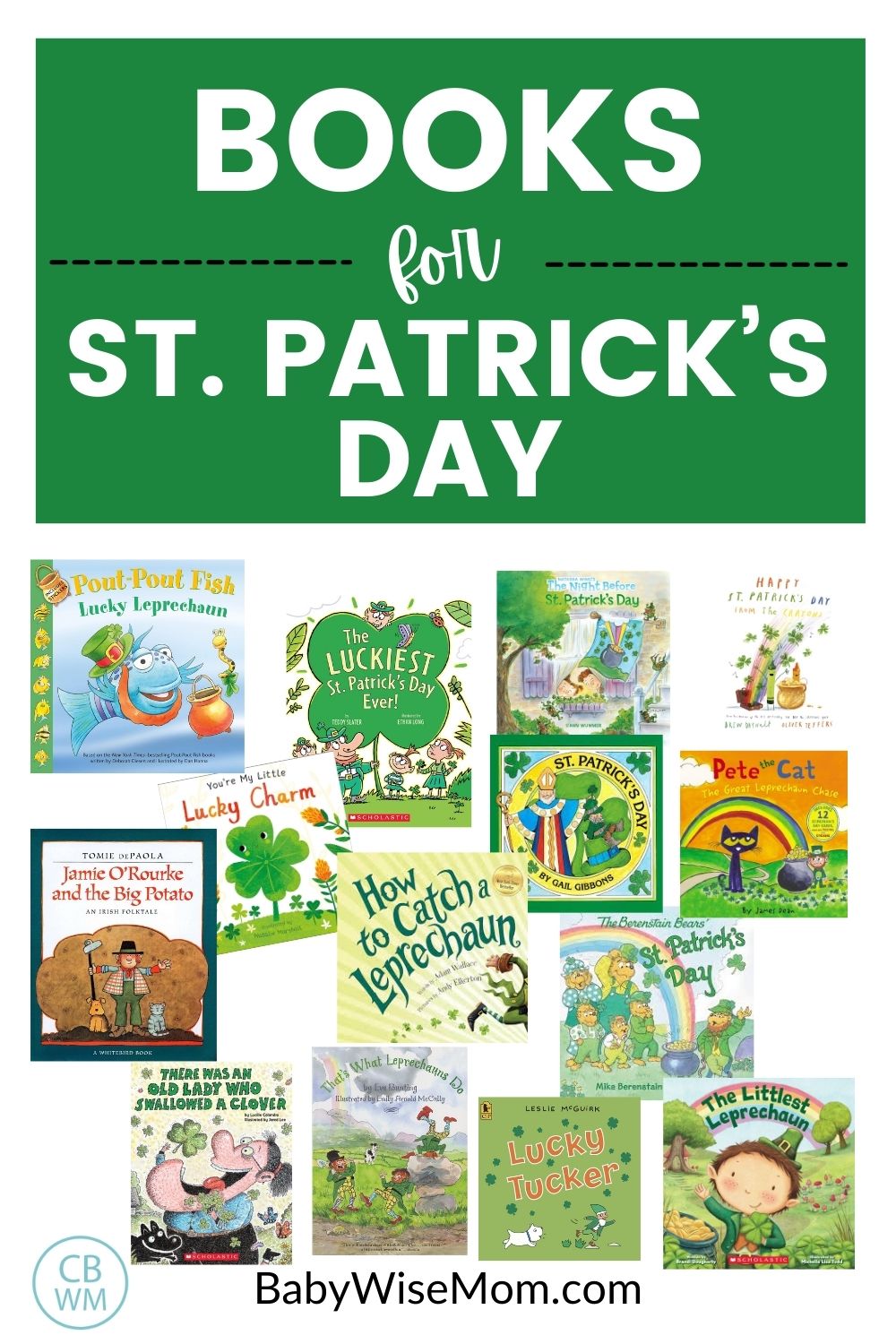 St. Patricks Day Books pinnable image