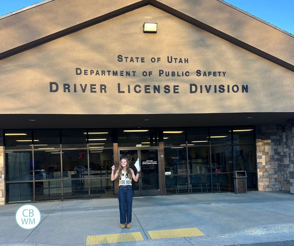 McKenna the day she got her driver's licence