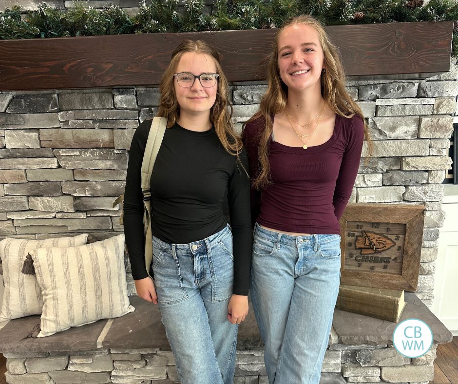 Brinley and McKenna smiling for the camera