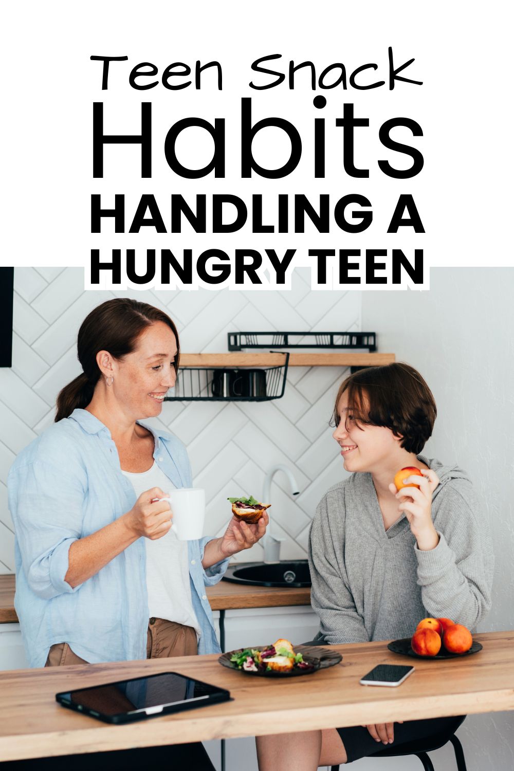 Teen snack habits pinnable image