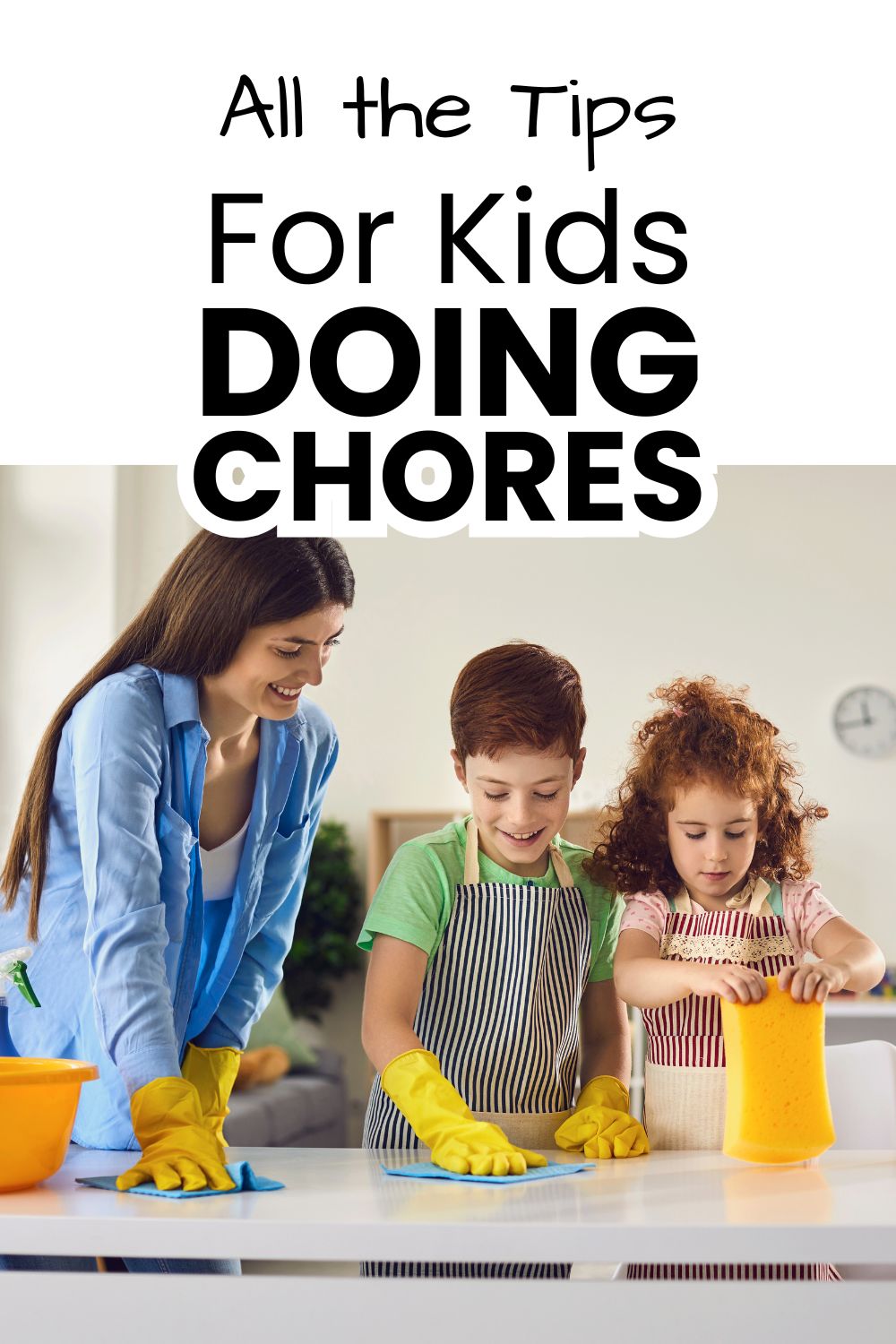 Kids doing chores pinnable image