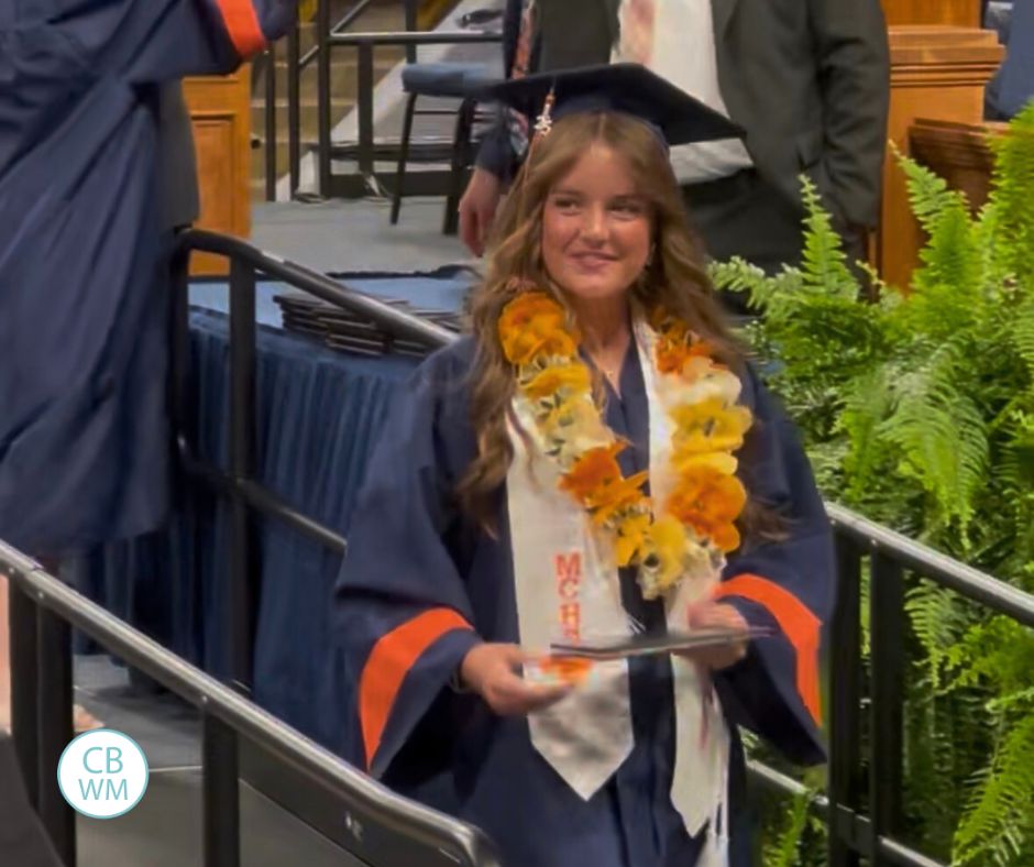 Kaitlyn walking at graduation
