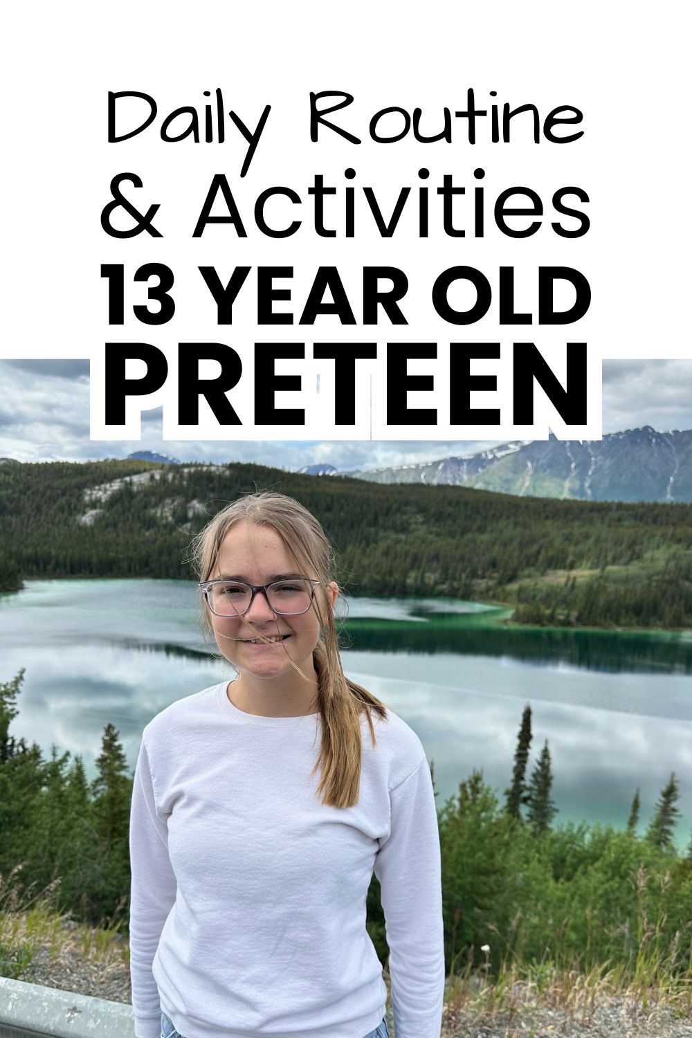 Daily routine and activities preteen pinnable image