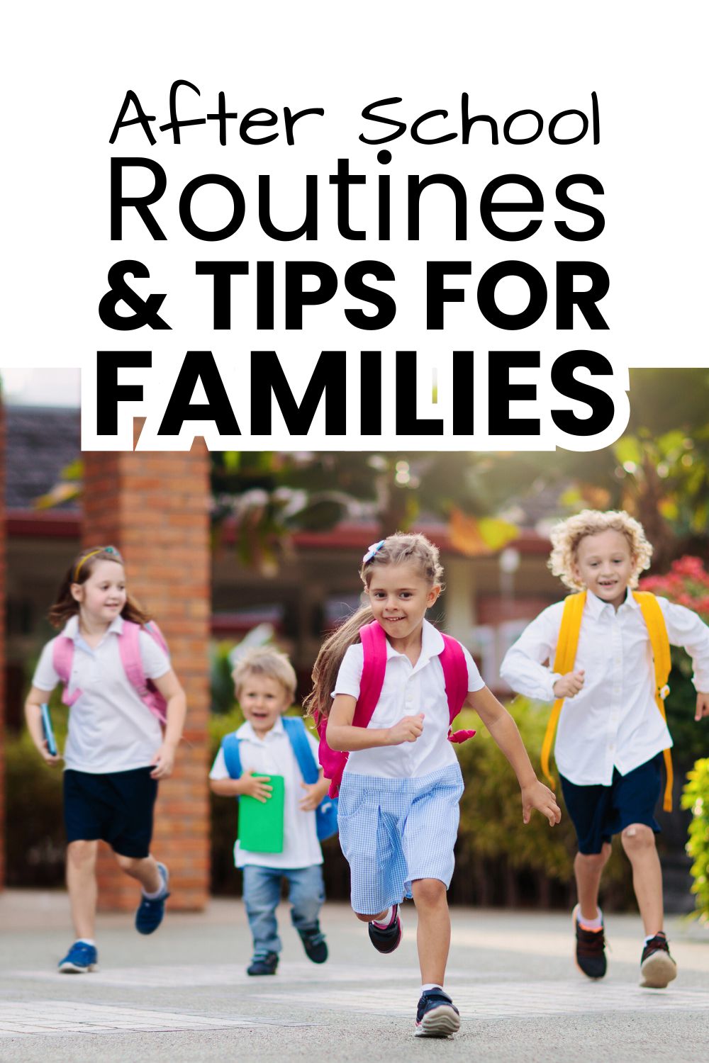 After school routines pinnable image