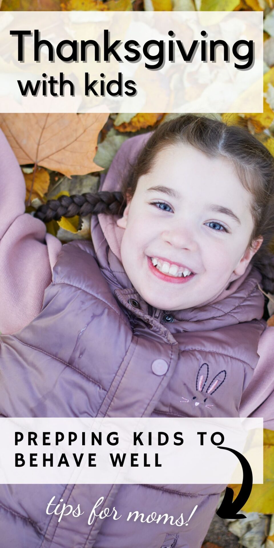 Thanksgiving with kids pinnable imge