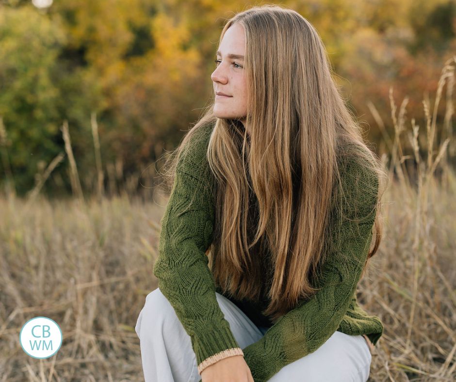 McKenna outside looking to the distance