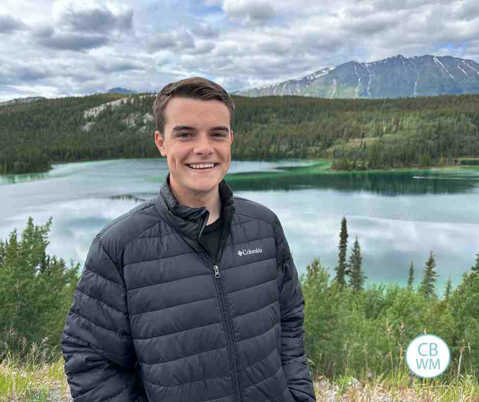 Brayden in front of Emerald Lake