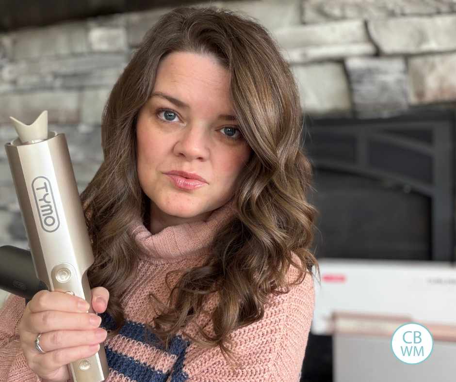 Me holding the curling iron