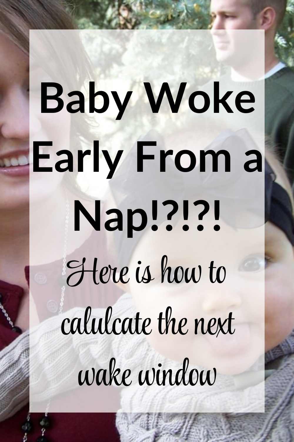 Baby woke early from nap pinnable image with image of Kaitlyn as a baby and text overaly