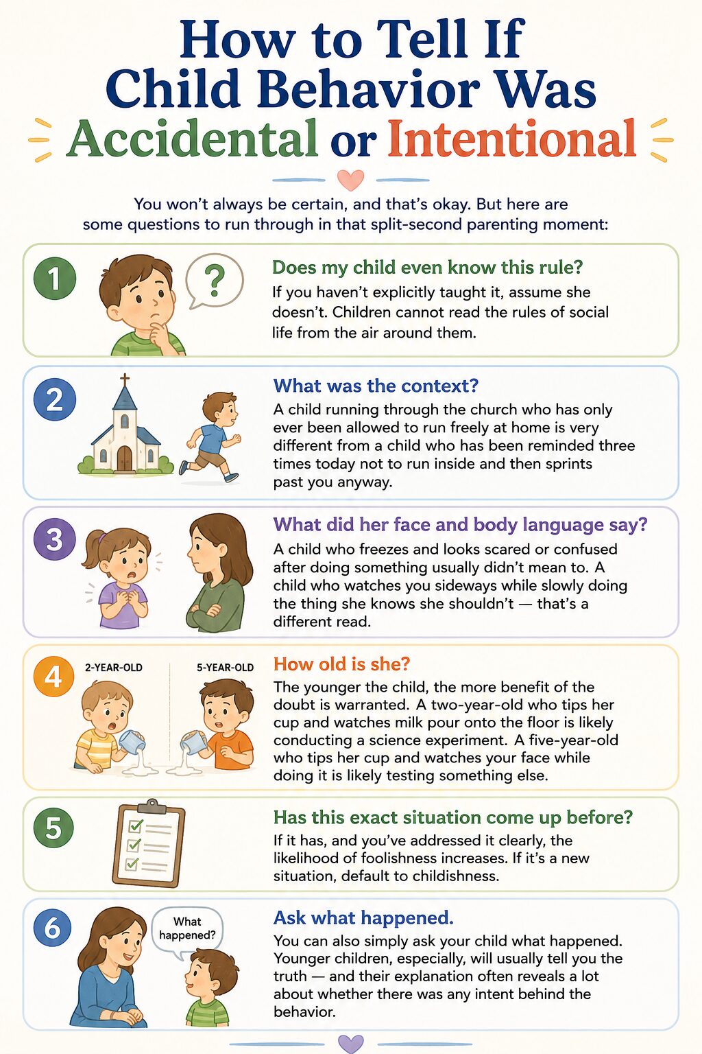 How to Tell If Child Behavior Was Accidental or Intentional  pin graphic