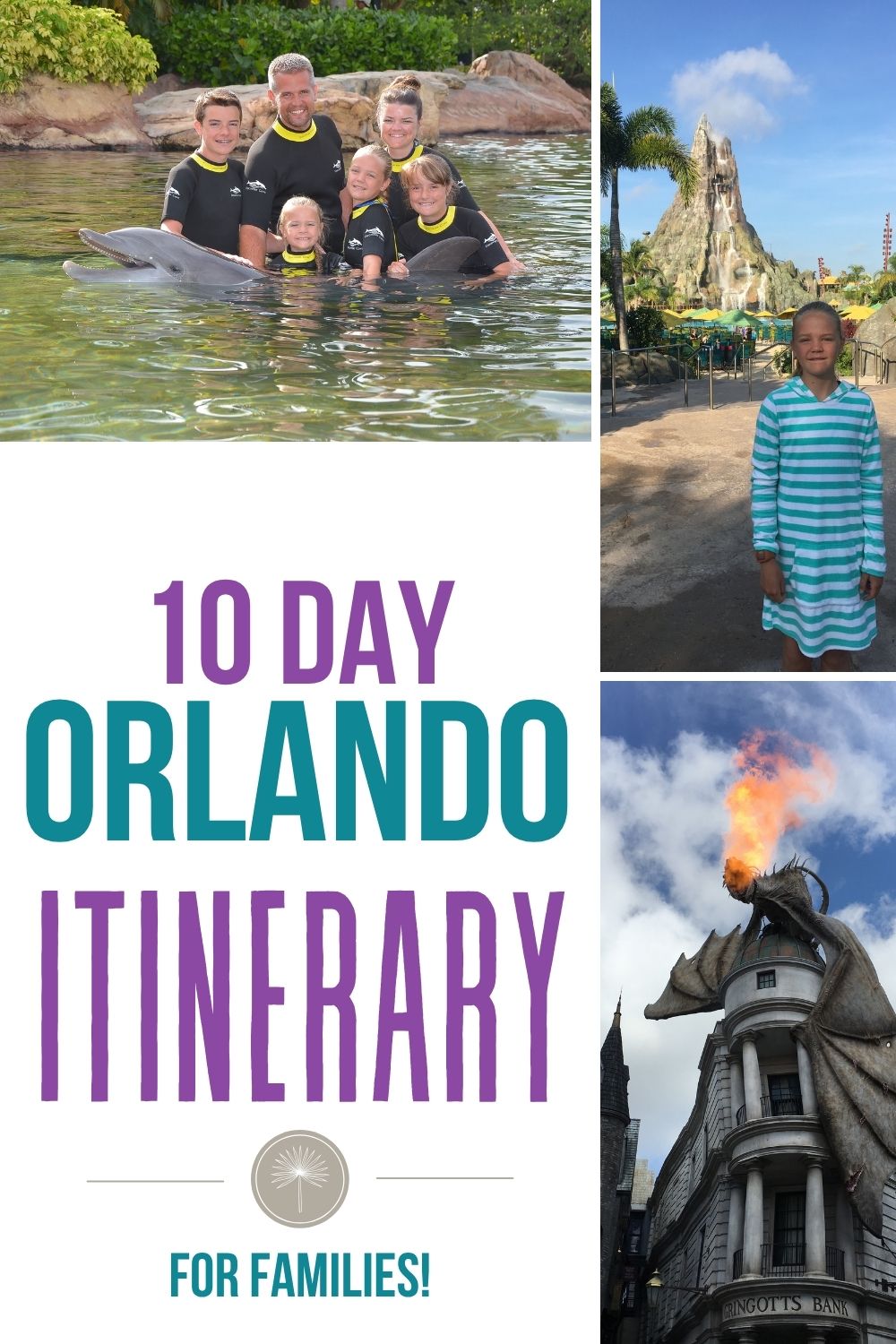 10 Day Orlando Itinerary for Families pinnable image