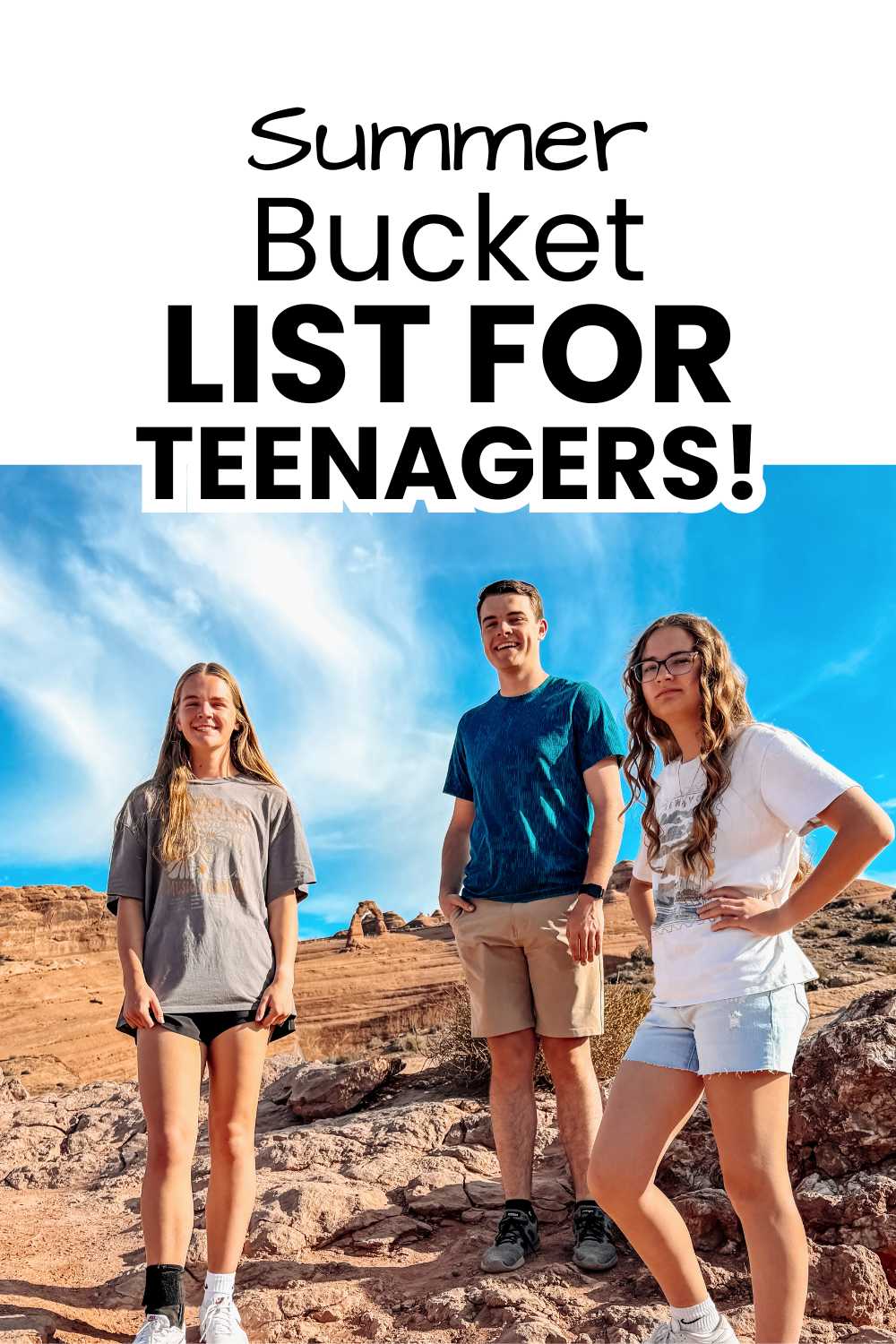 Summer Bucket List for Teens pinnable image