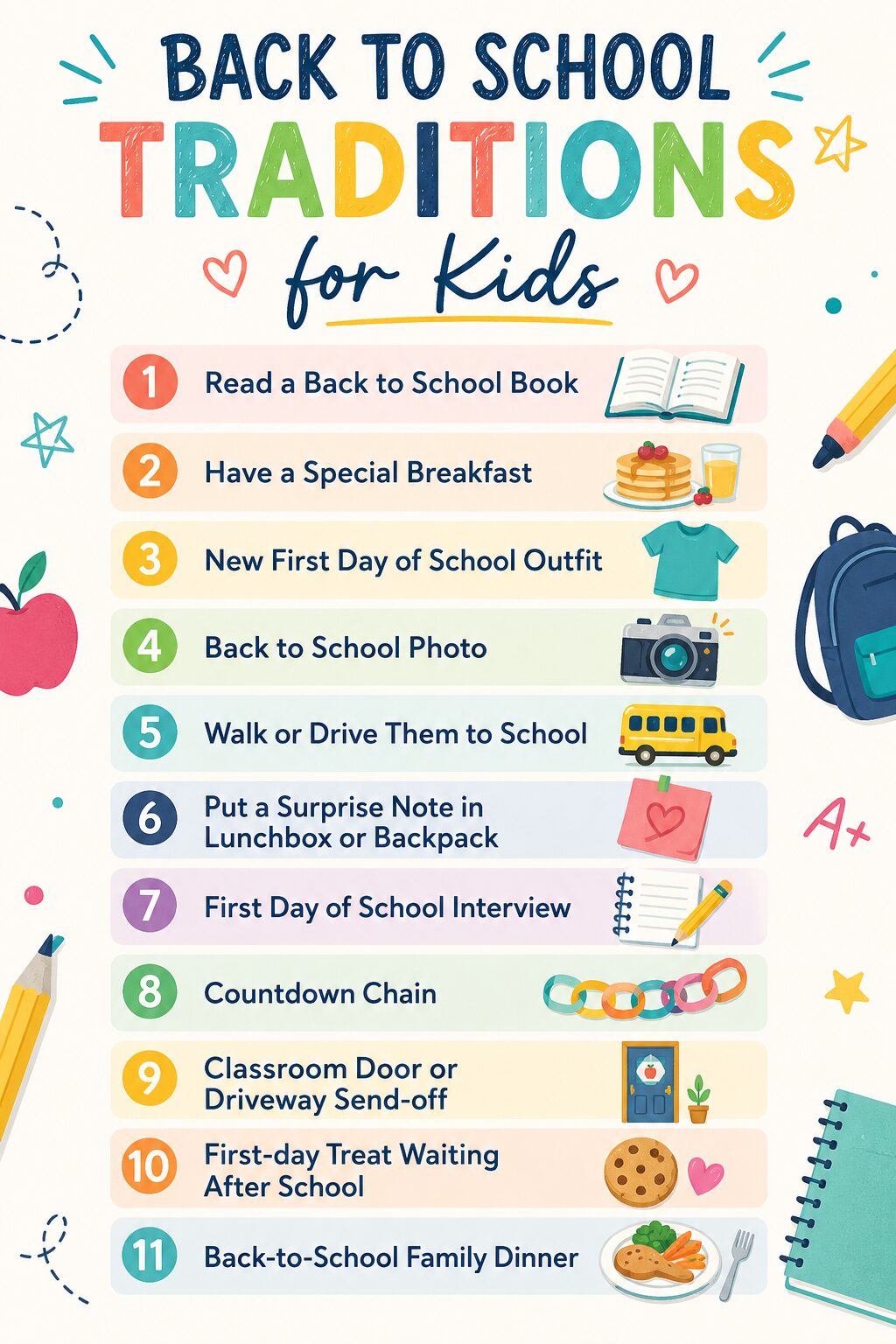Back to School Traditions for Kids graphic