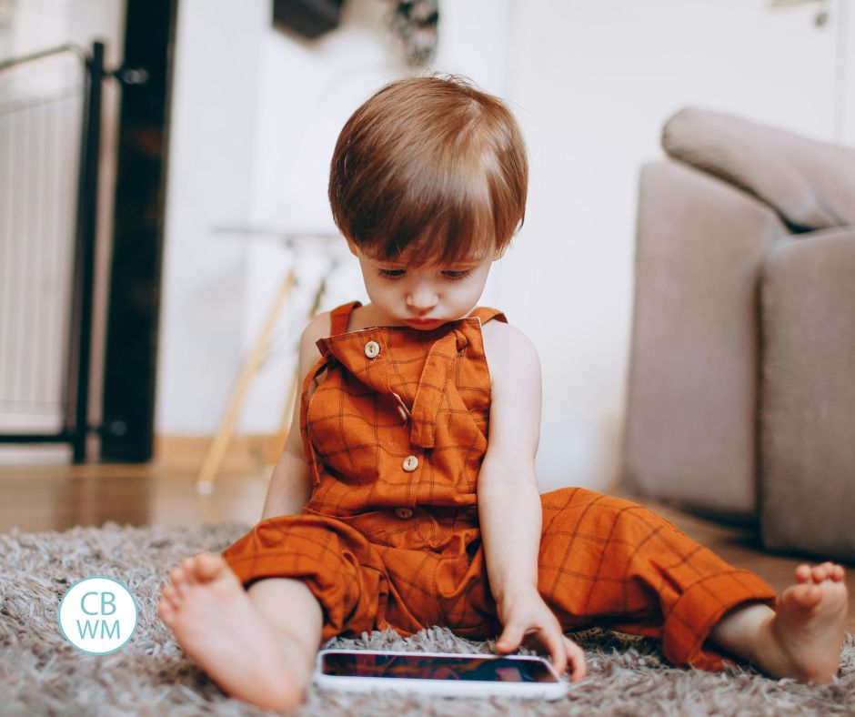 Pretoddler with a screen device