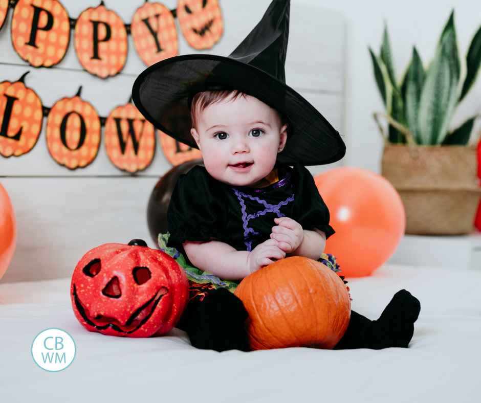 Baby dressed up for Halloween