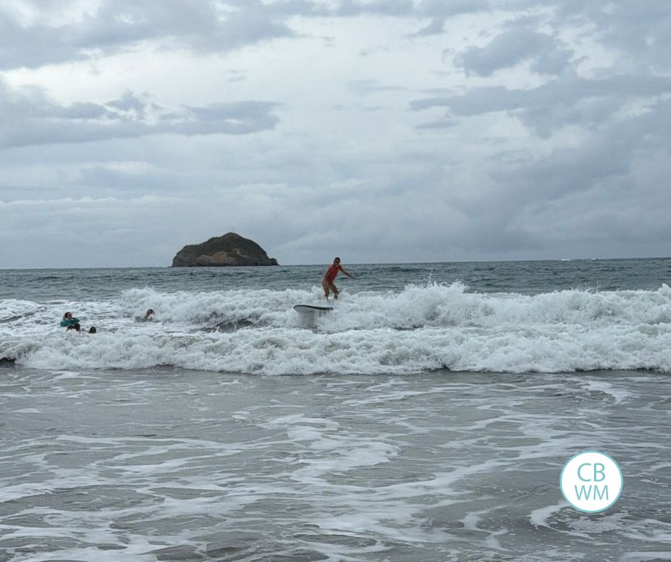 McKenna surfing