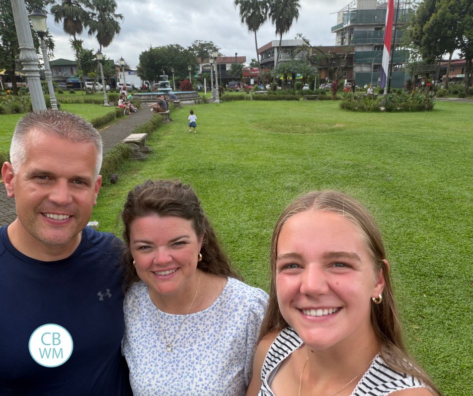 Walking around town in La Fortuna