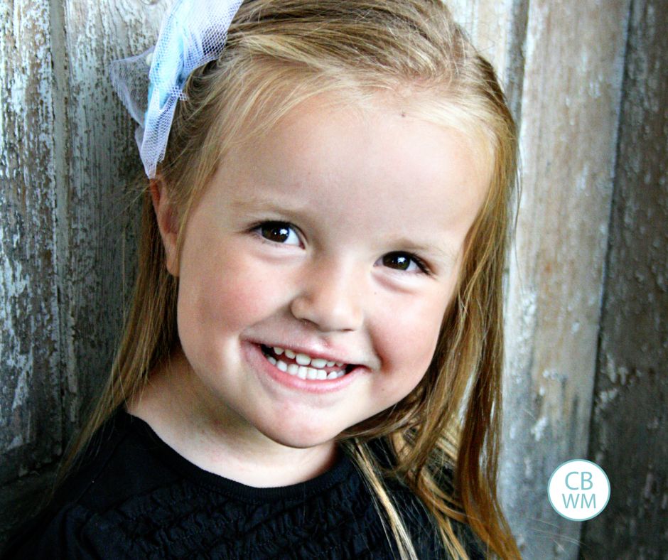 4 year old Kaitlyn posing for a photo
